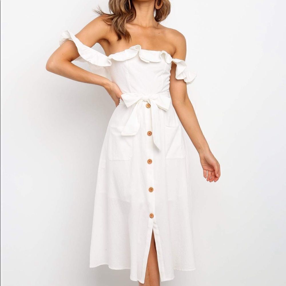 Petal and pup dawn dress white size small summer dress vacation Europe G184